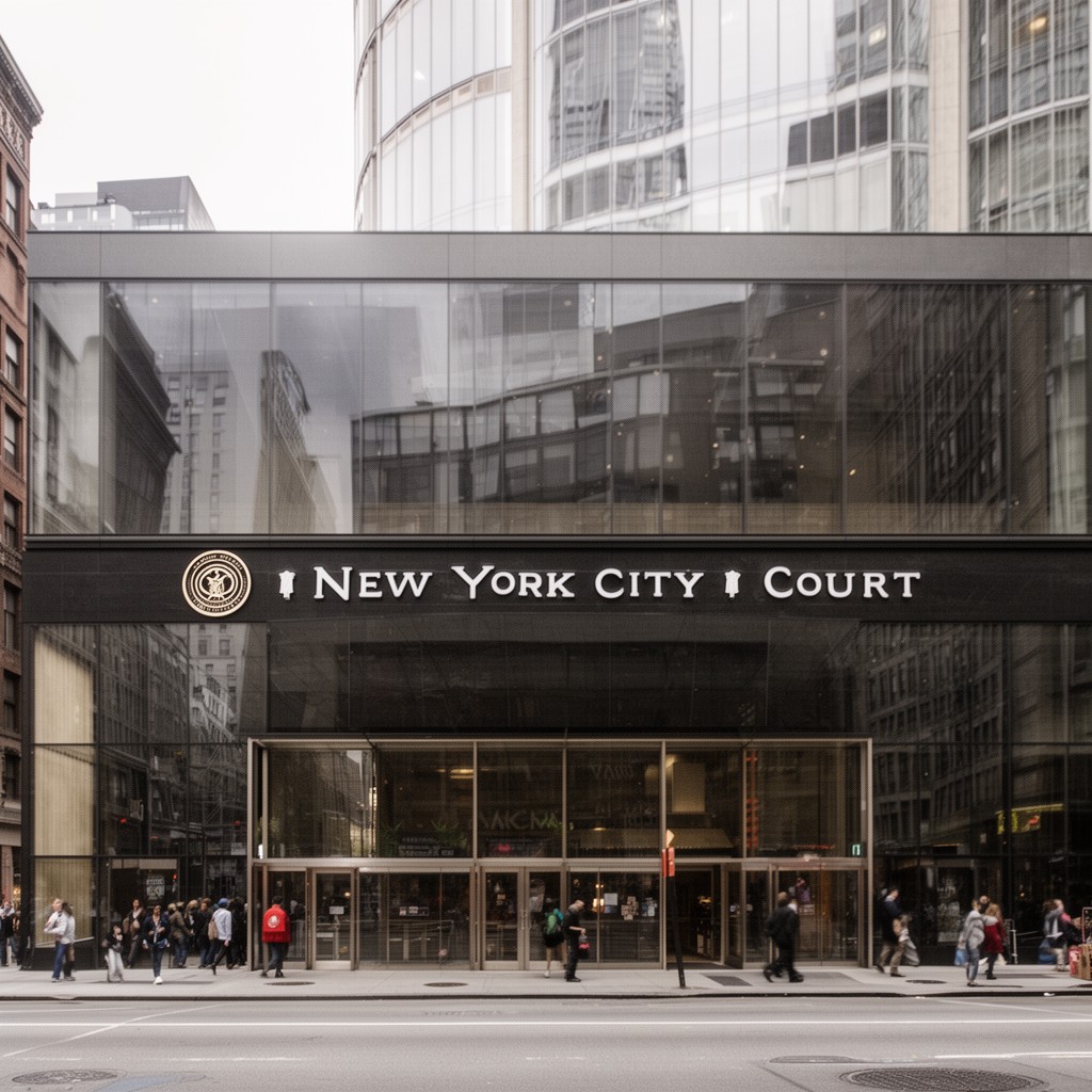 AI-generated illustration of New York City courts