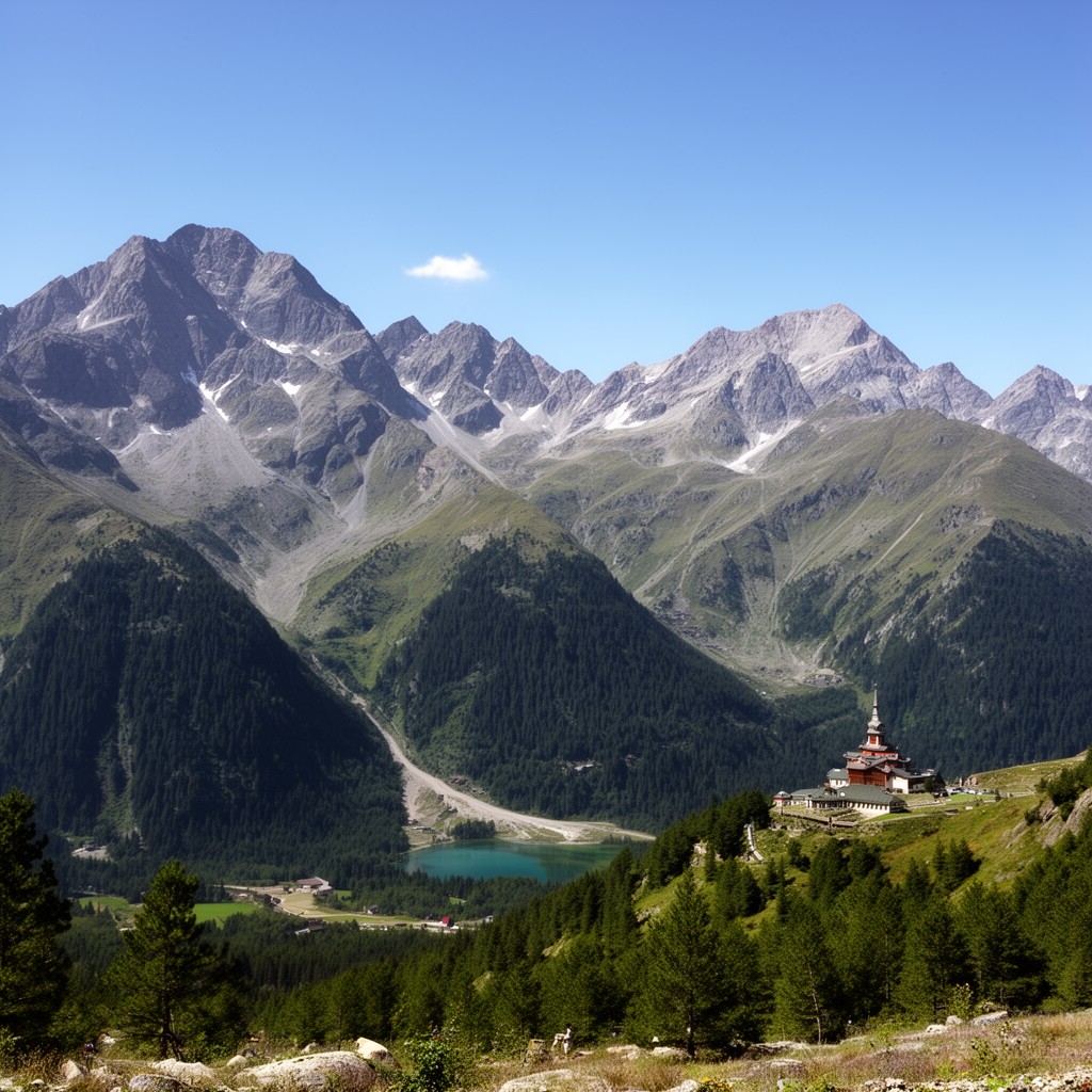 AI-generated illustration of Rila Mountains
