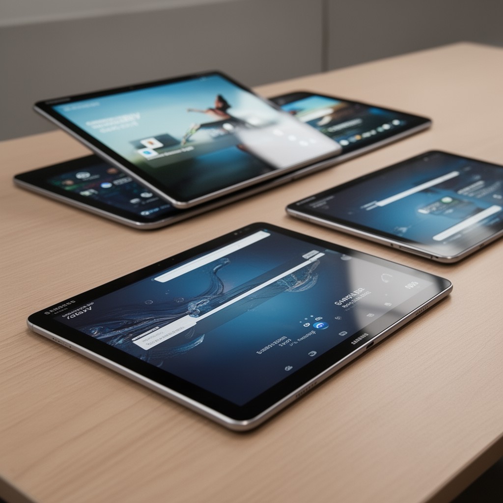 AI-generated illustration of Samsung Galaxy tablets