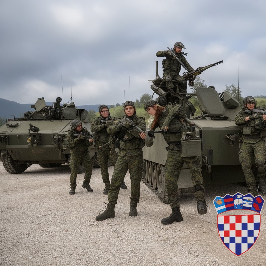 AI-generated illustration of Croatian Armed Forces