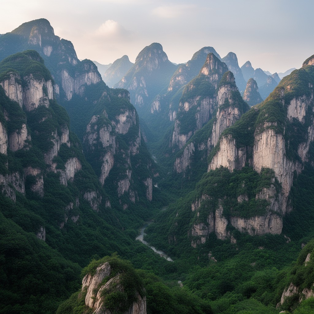 AI-generated illustration of Taihang Mountains