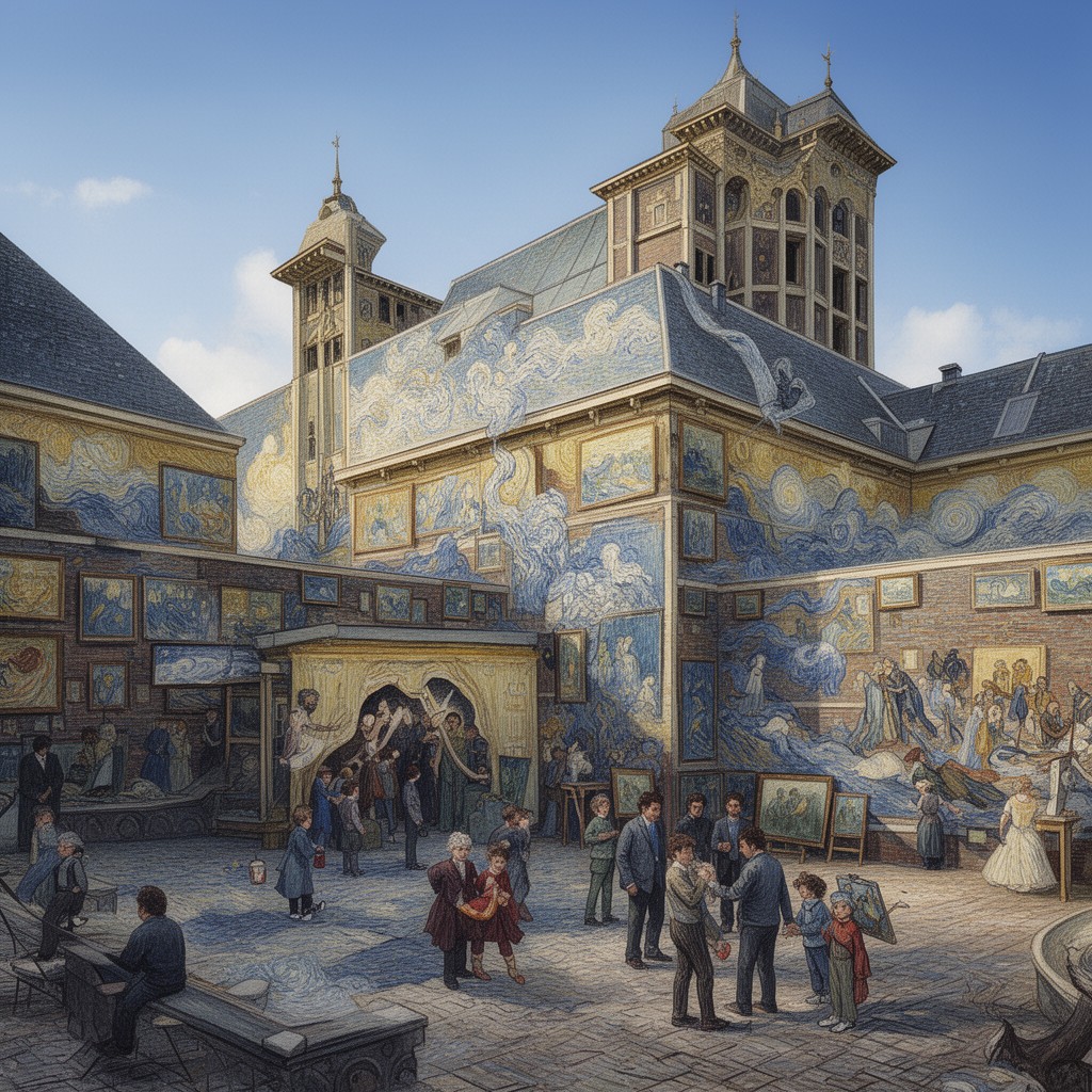 AI-generated illustration of Van Gogh Museum