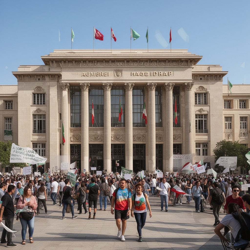 AI-generated illustration of People’s Municipal Assembly of Algiers