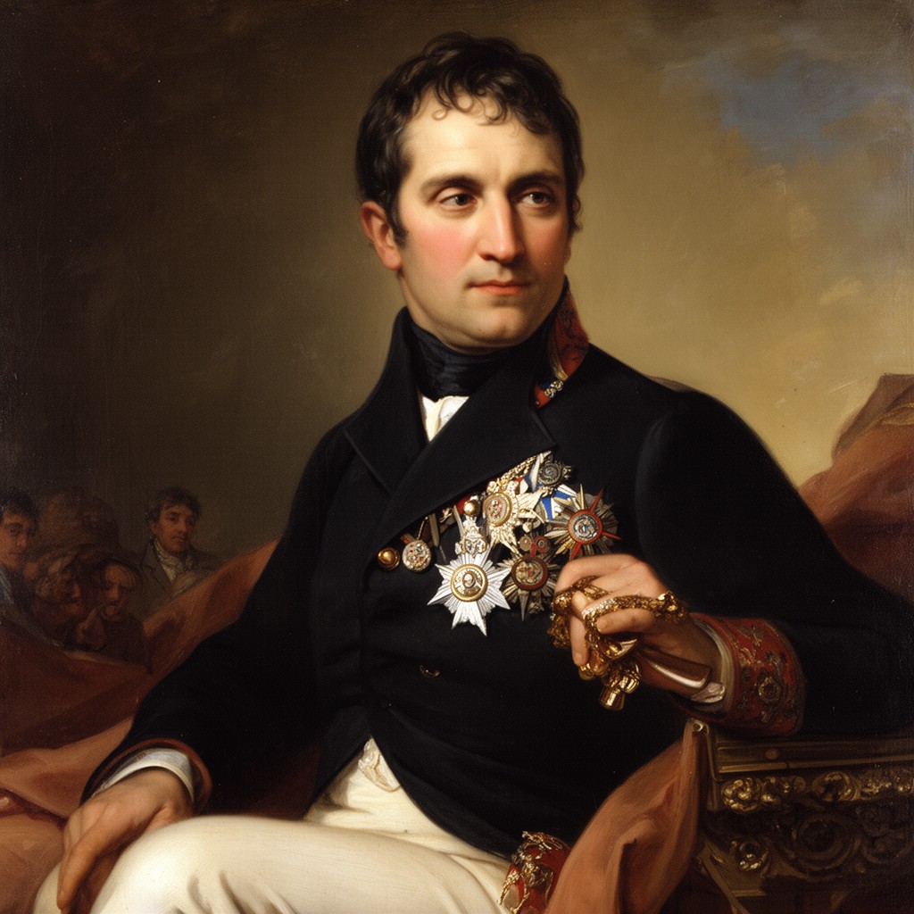 AI-generated illustration of Napoleon I as ruler of Parma (Napoleonic administration)