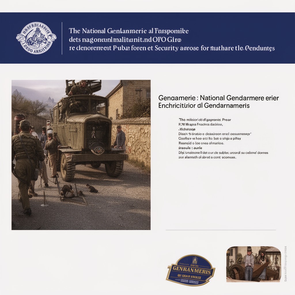 AI-generated illustration of National Gendarmerie