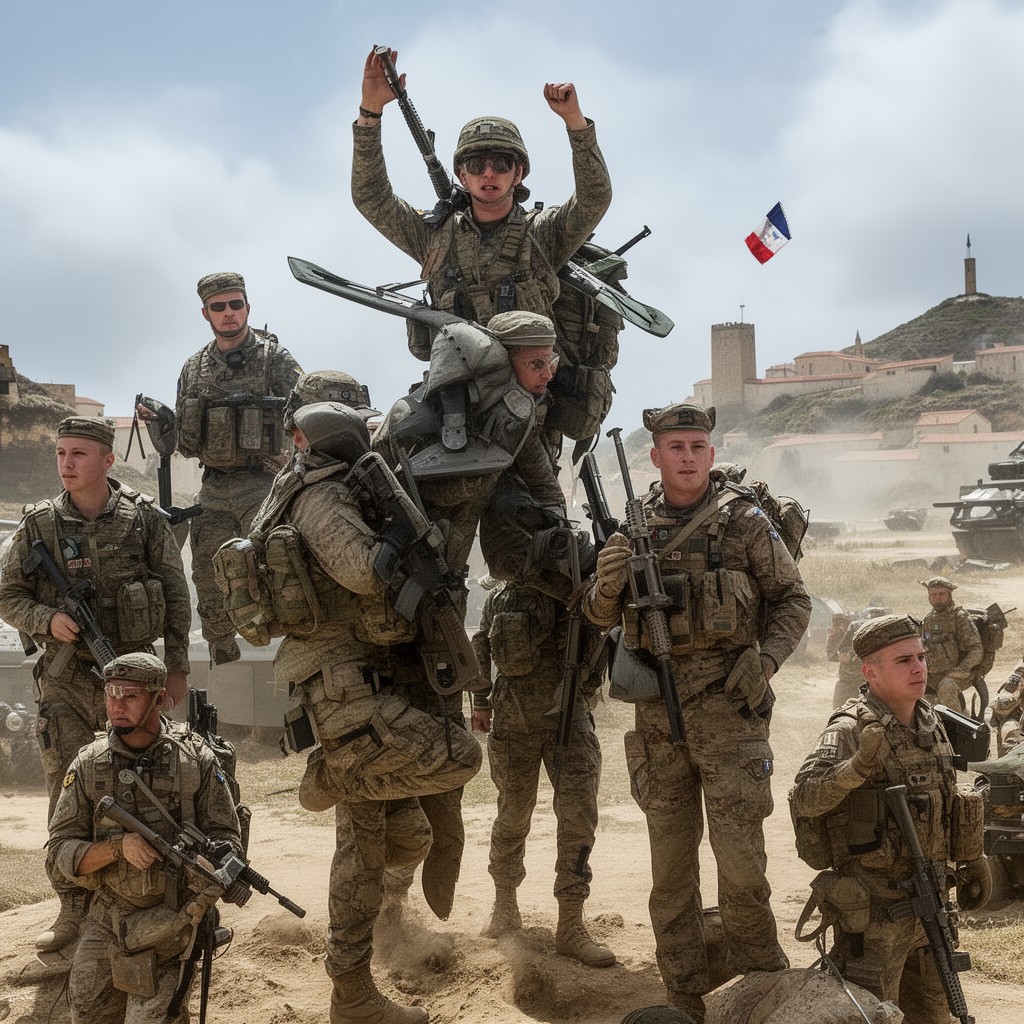 AI-generated illustration of Marine Troops (Troupes de marine)