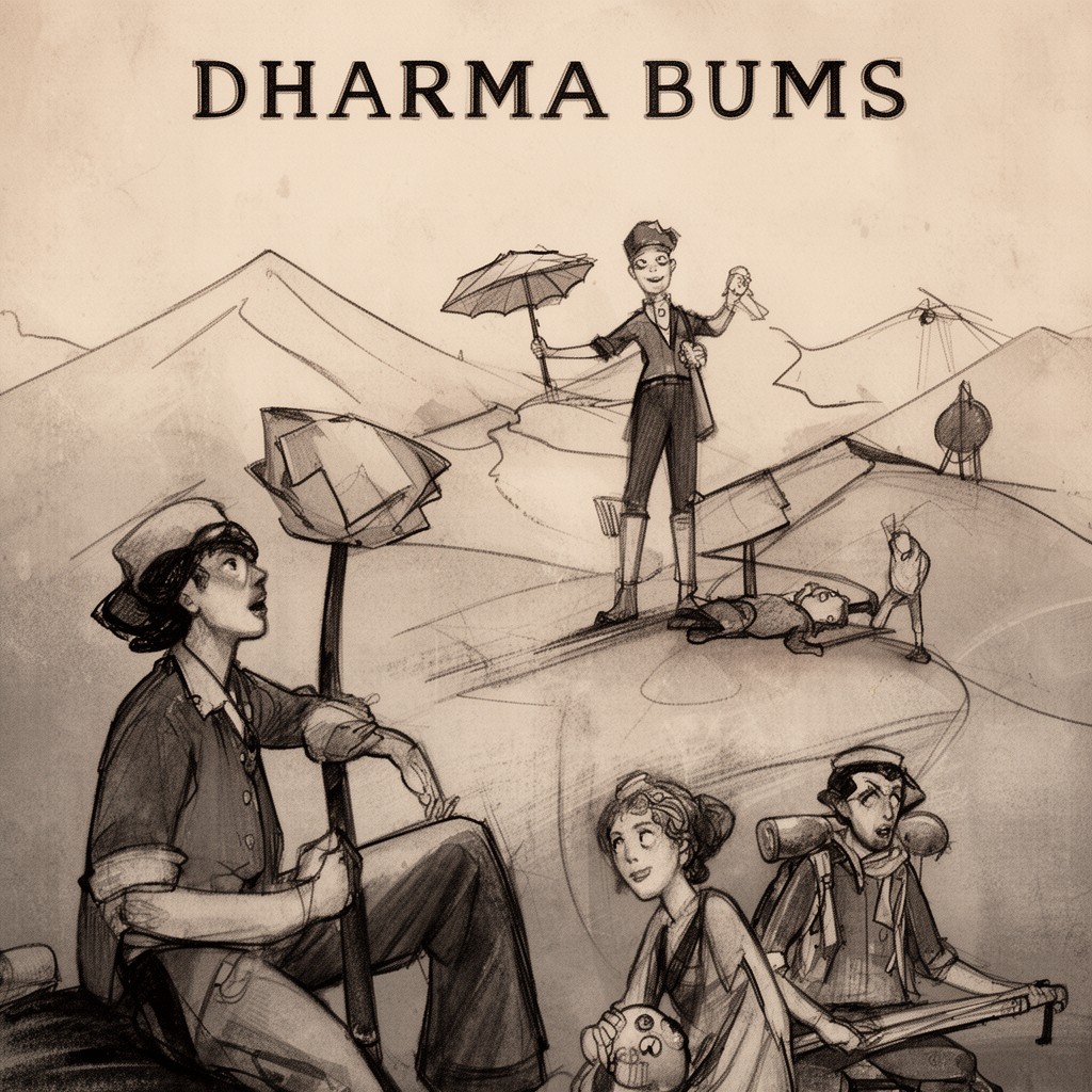 AI-generated illustration of Dharma Bums