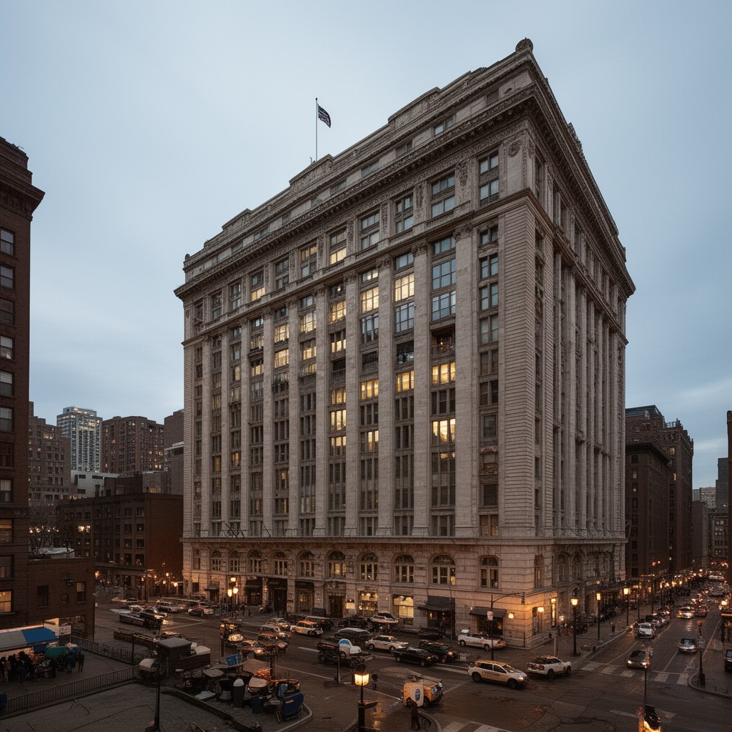AI-generated illustration of Ellicott Square Building (Buffalo)