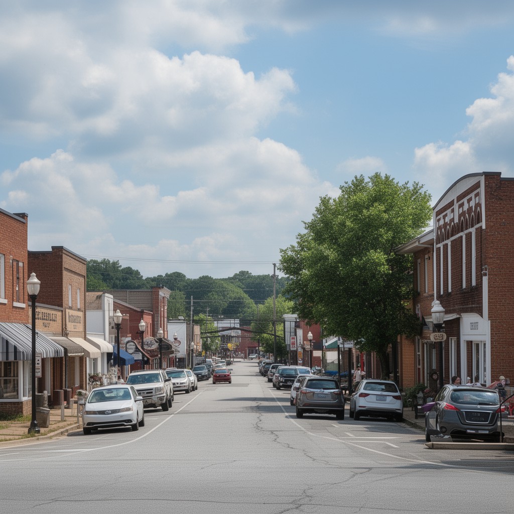 AI-generated illustration of Mocksville, North Carolina, United States