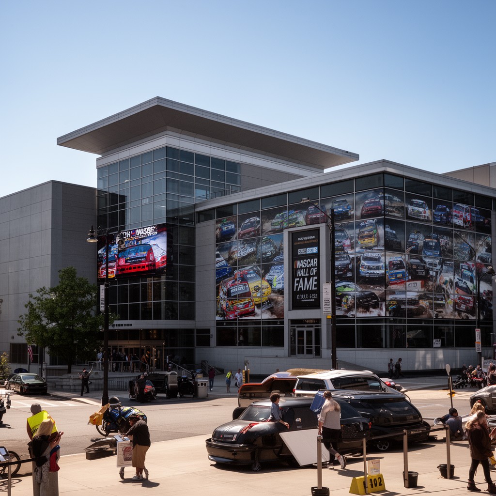 AI-generated illustration of NASCAR Hall of Fame