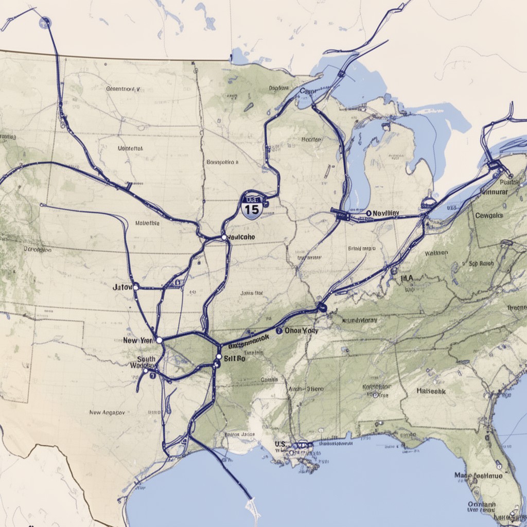 AI-generated illustration of U.S. Route 15