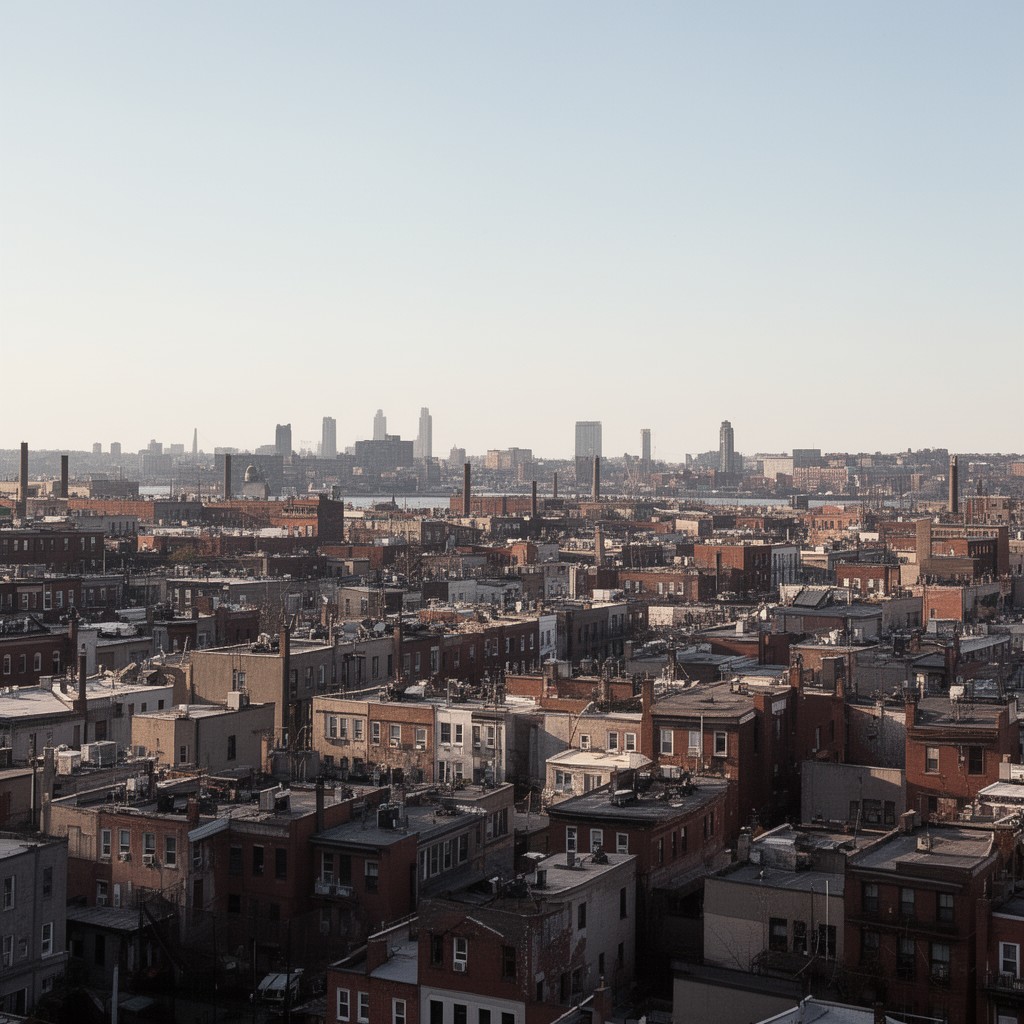 AI-generated illustration of East Newark, New Jersey