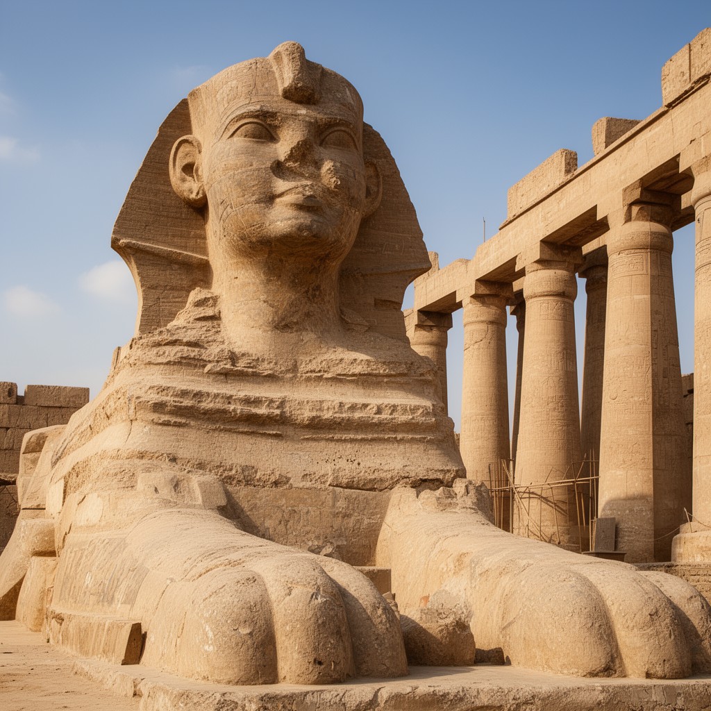 AI-generated illustration of Great Sphinx of Tanis