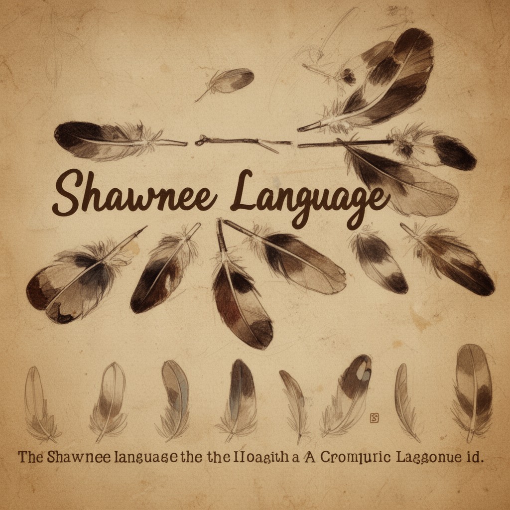 AI-generated illustration of Shawnee language