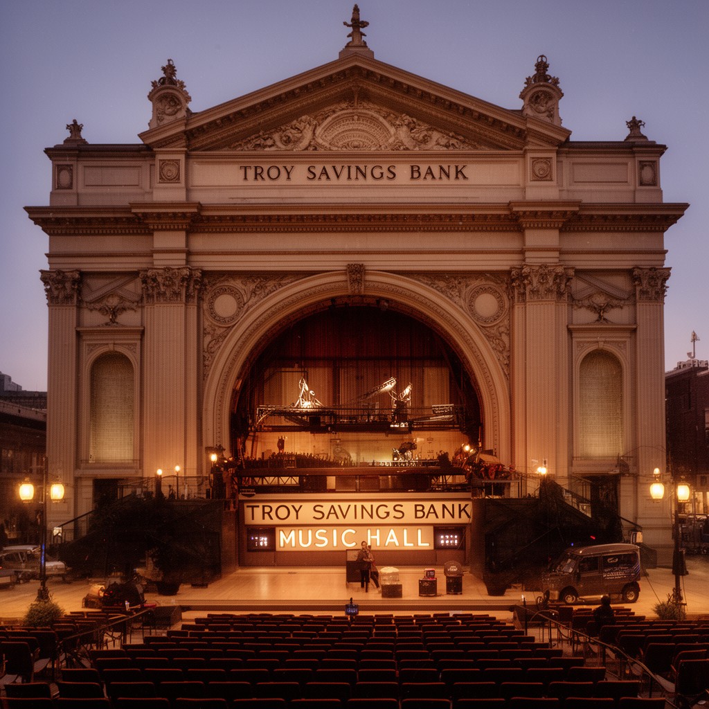 AI-generated illustration of Troy Savings Bank Music Hall