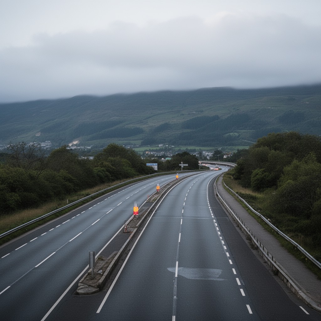 AI-generated illustration of A8 road