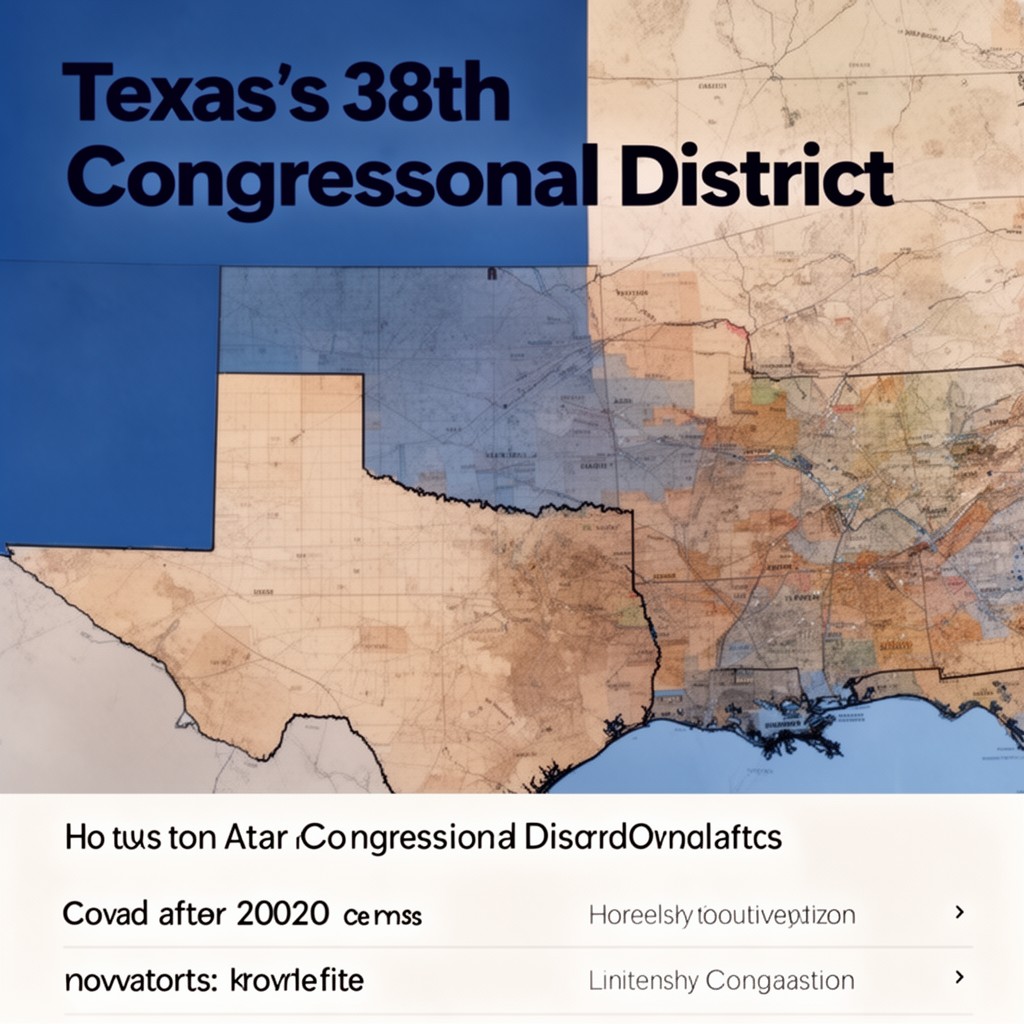 AI-generated illustration of Texas's 38th congressional district