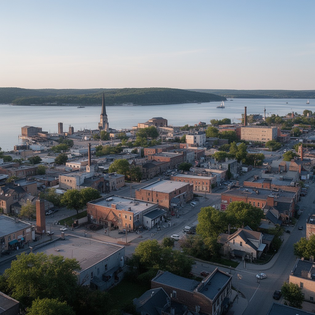 AI-generated illustration of Menominee, Michigan