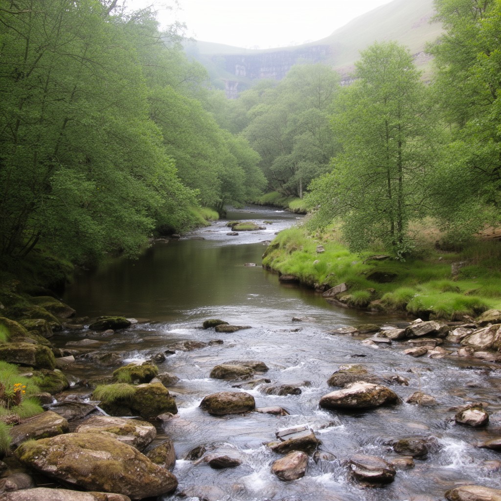 AI-generated illustration of River Goyt