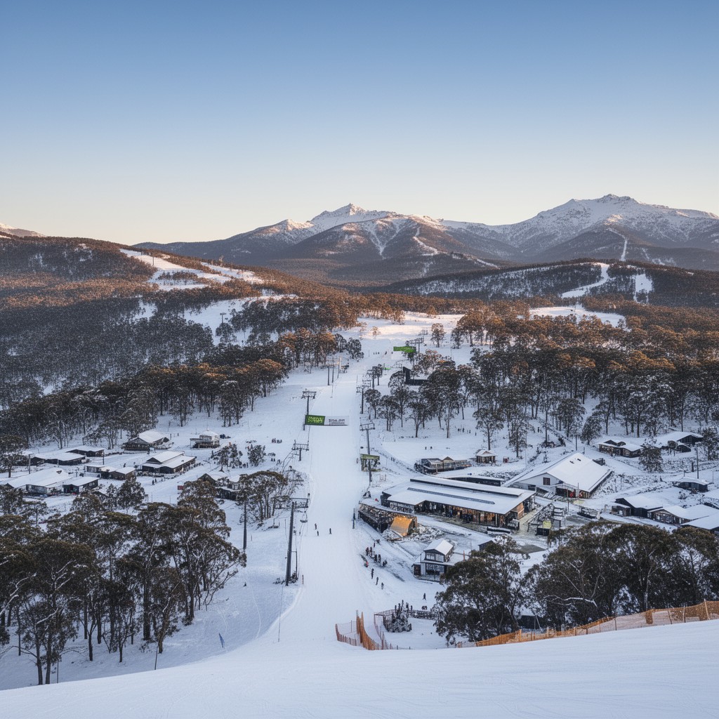 AI-generated illustration of Hotham Alpine Resort