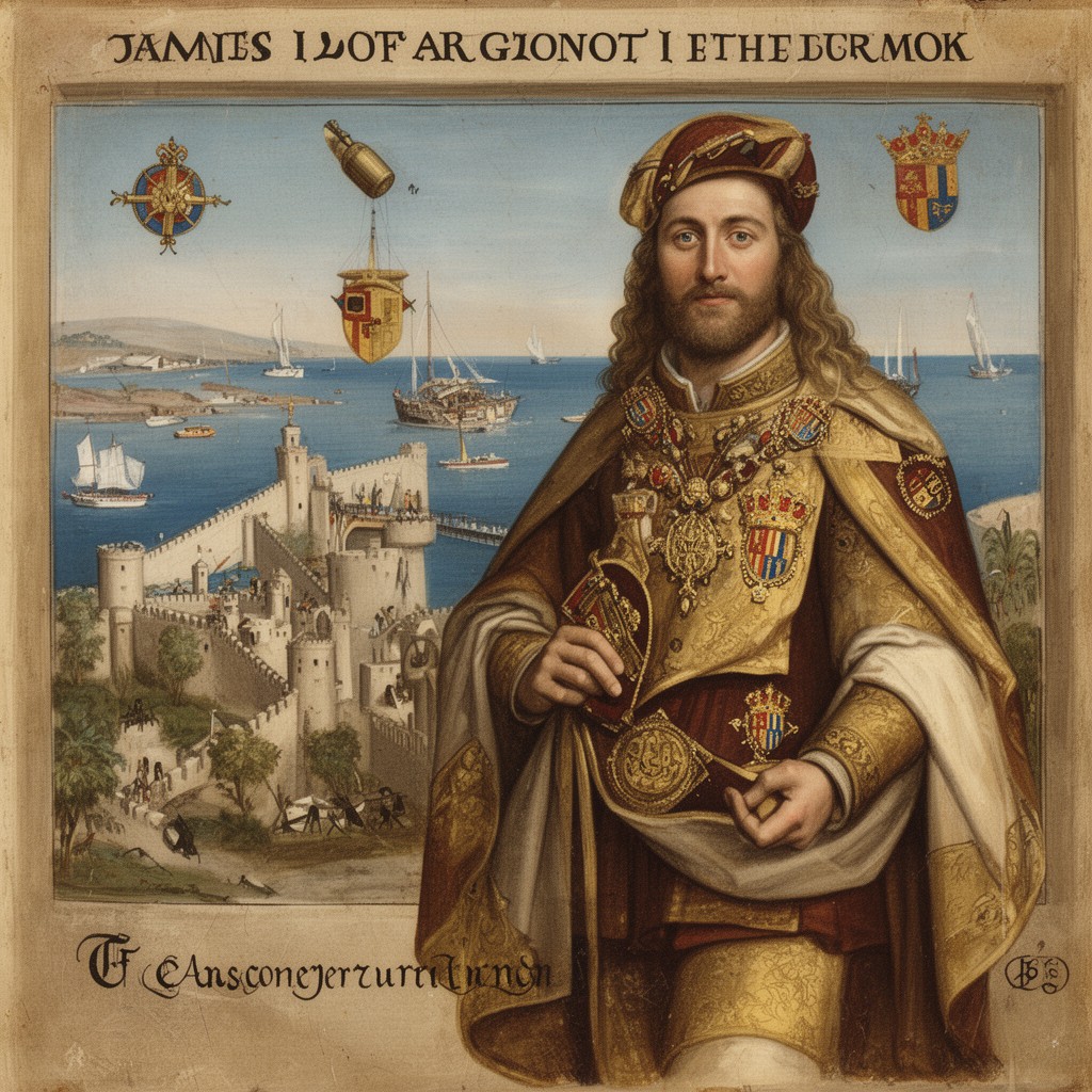 AI-generated illustration of James I of Aragon