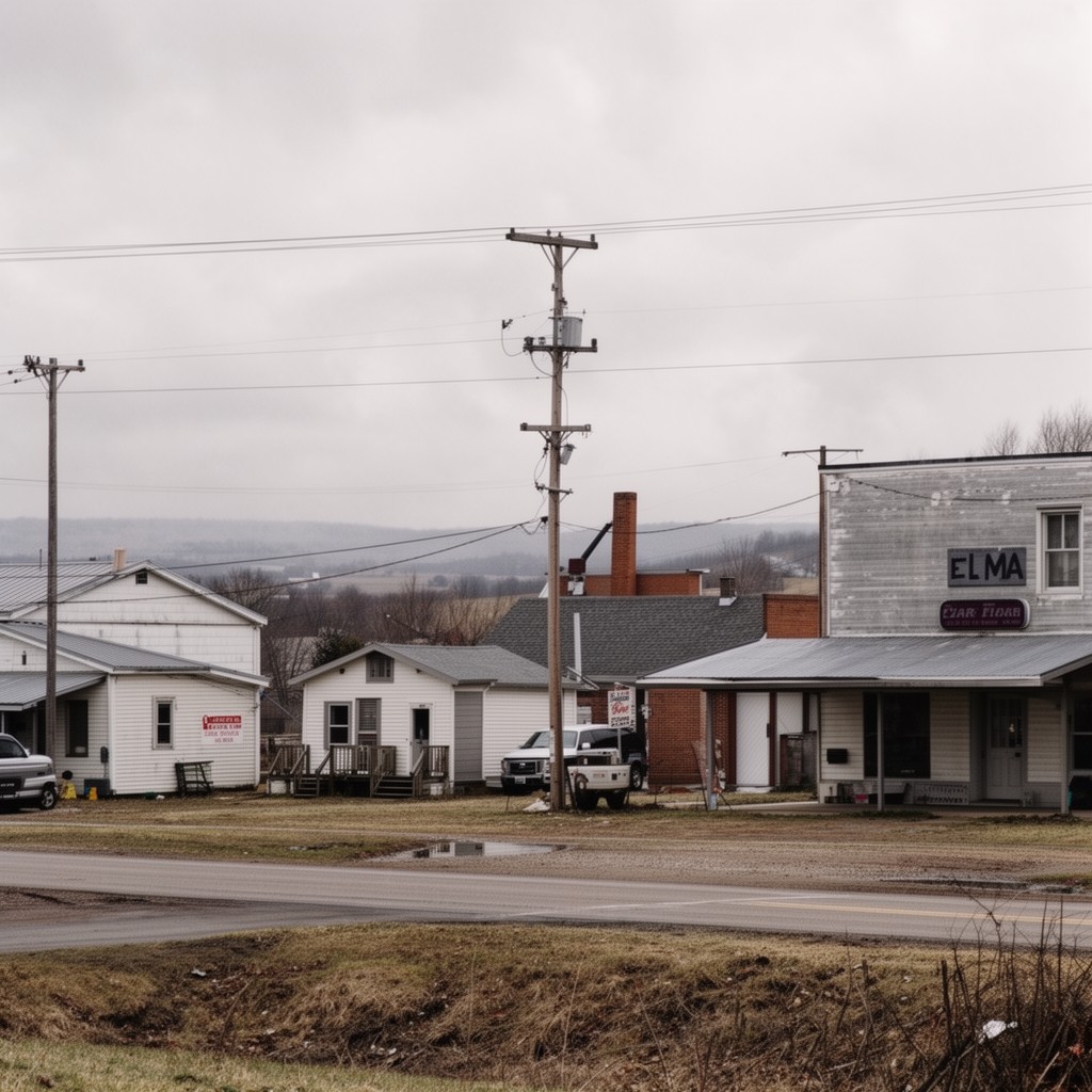 AI-generated illustration of Elma, Iowa