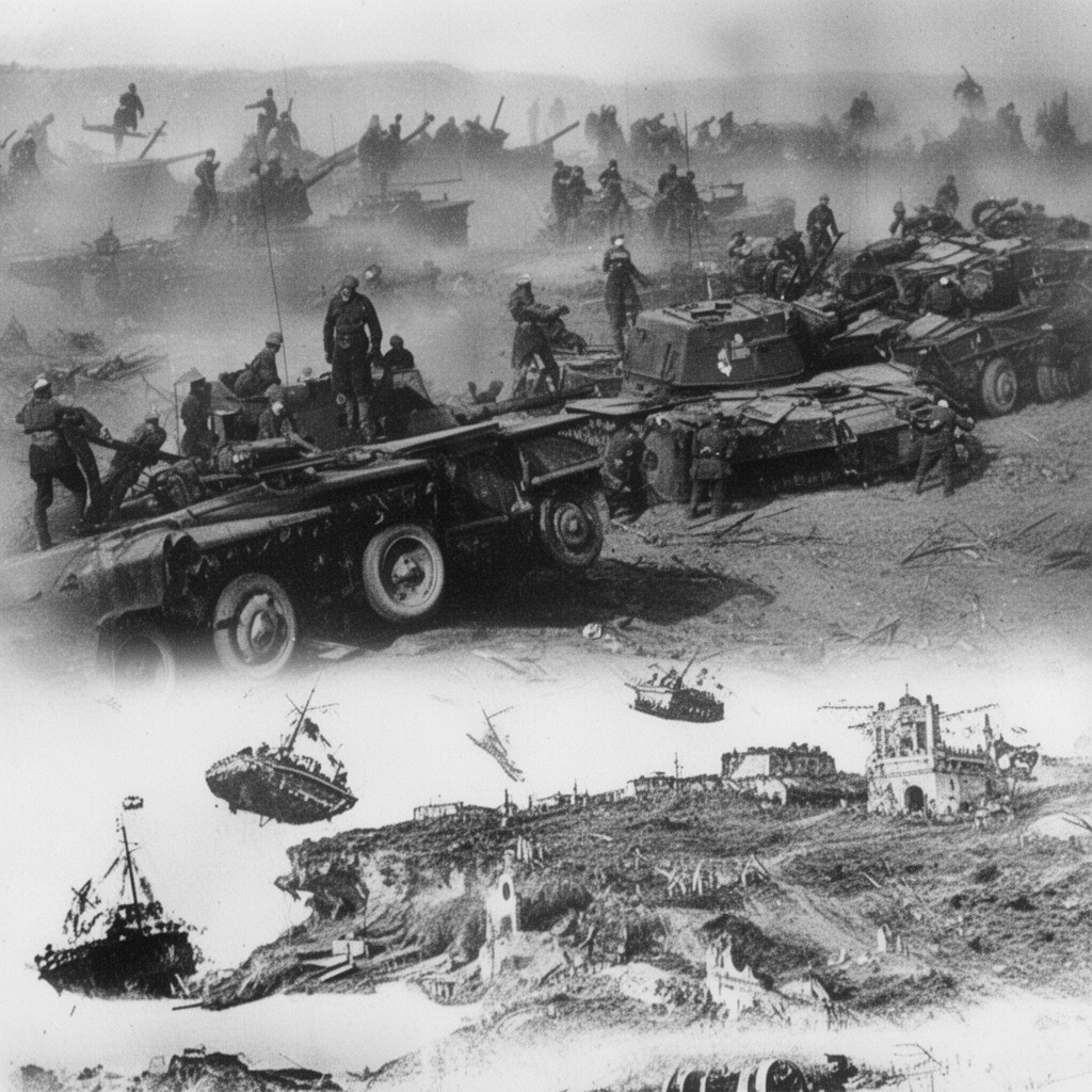 AI-generated illustration of Crimean offensive (1944)