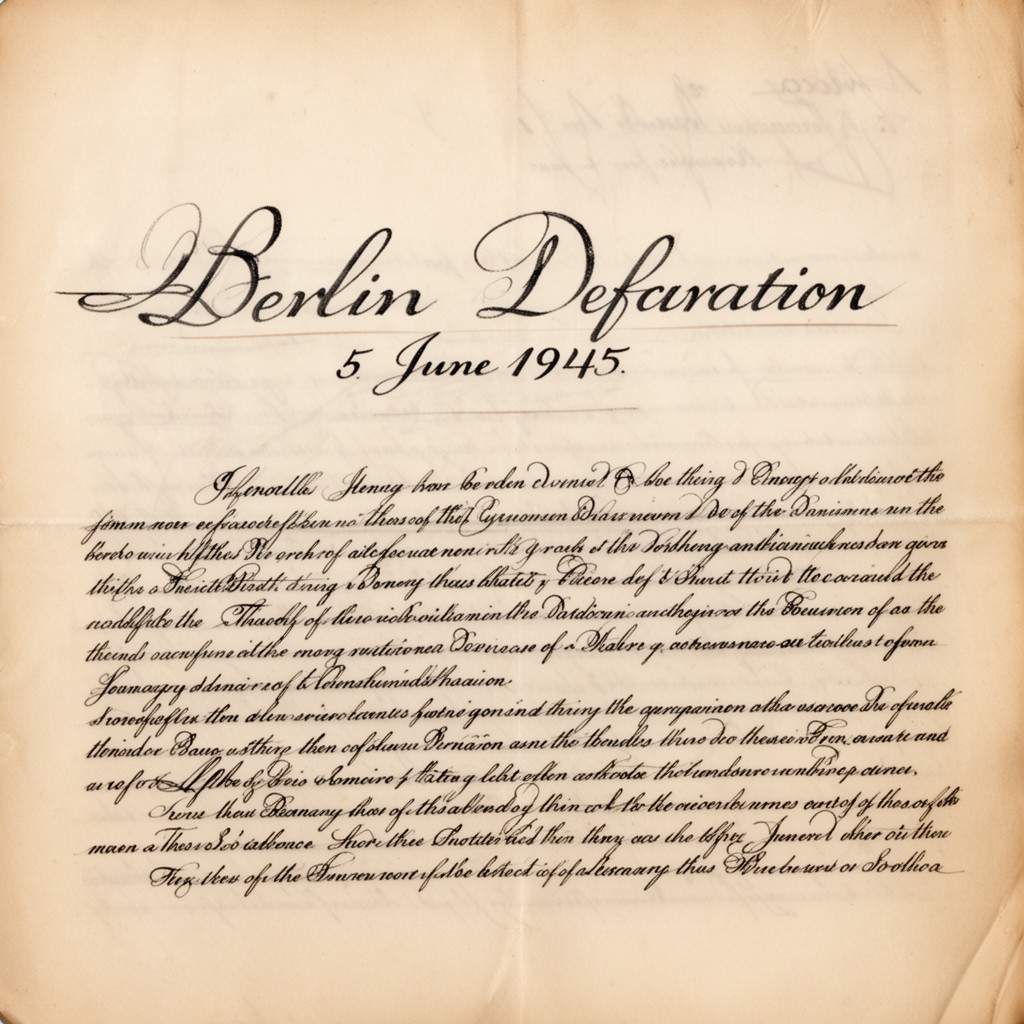 AI-generated illustration of Berlin Declaration of 5 June 1945