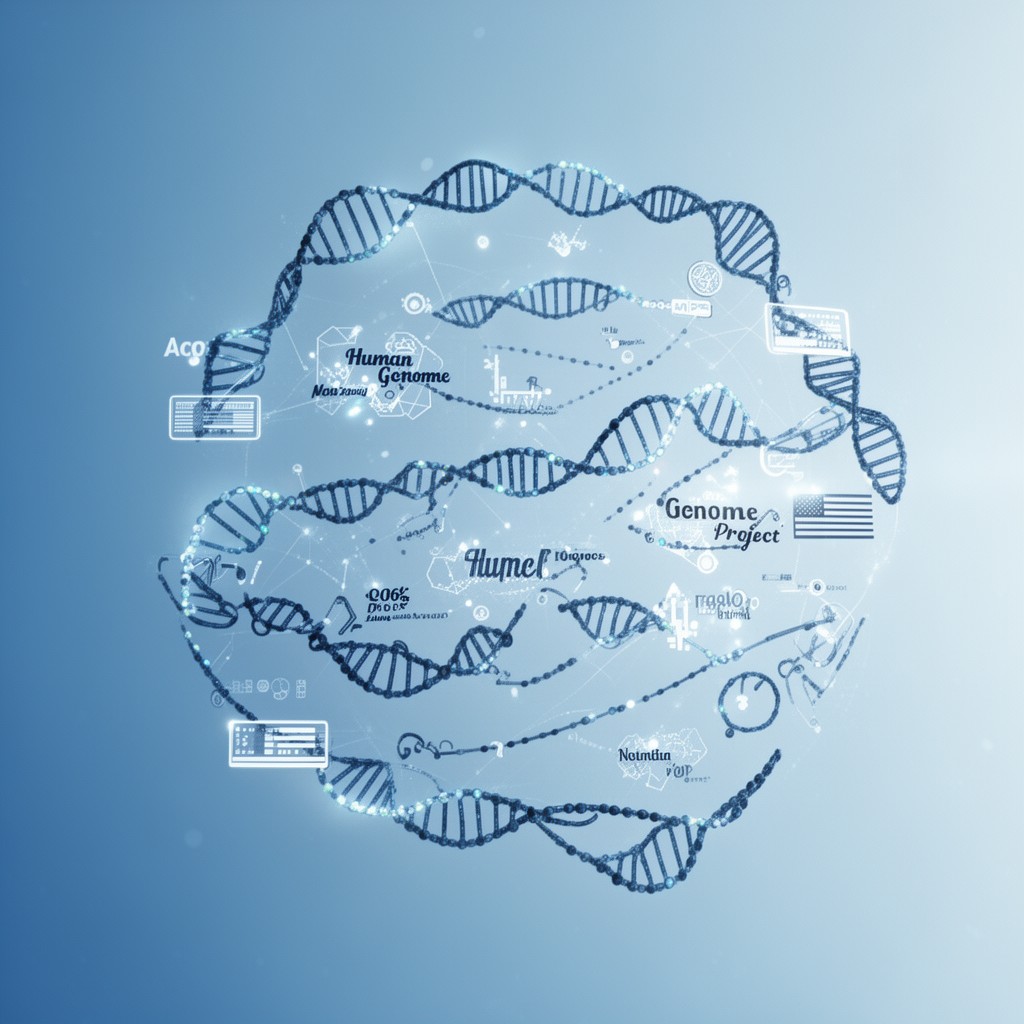 AI-generated illustration of Human Genome Project