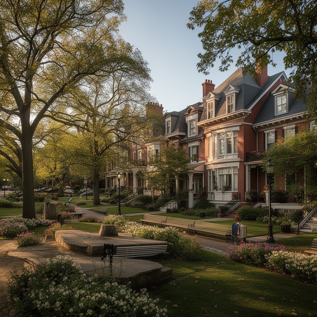 AI-generated illustration of Hillhouse Avenue historic district