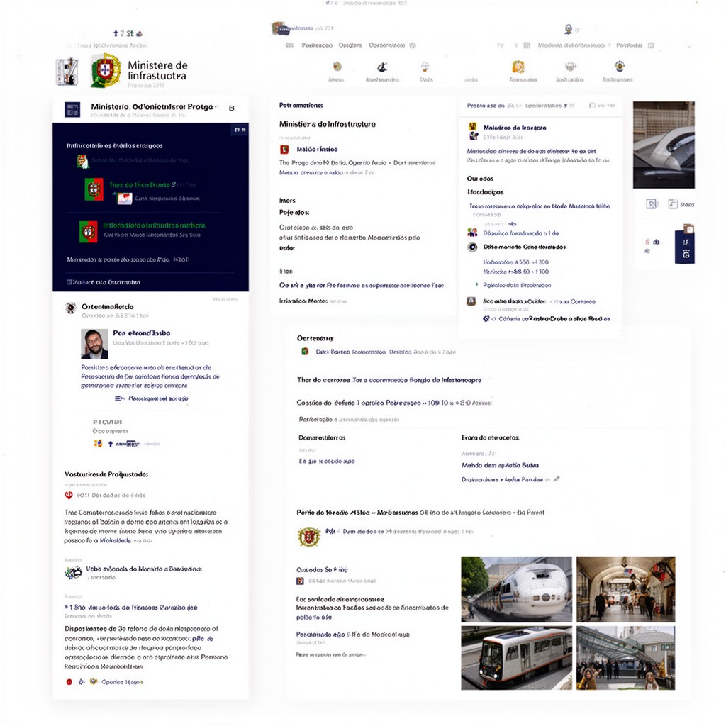 AI-generated illustration of Portuguese Ministry of Infrastructure