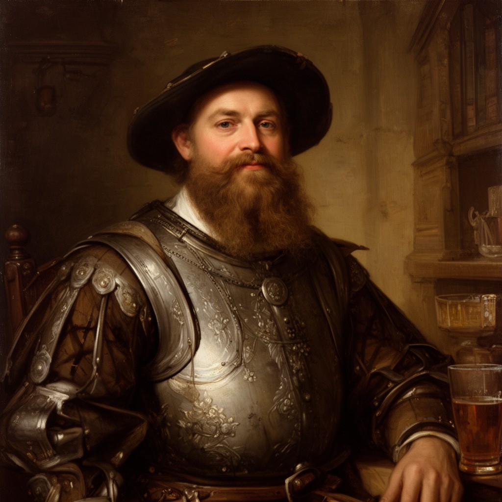 AI-generated illustration of Sir John Falstaff