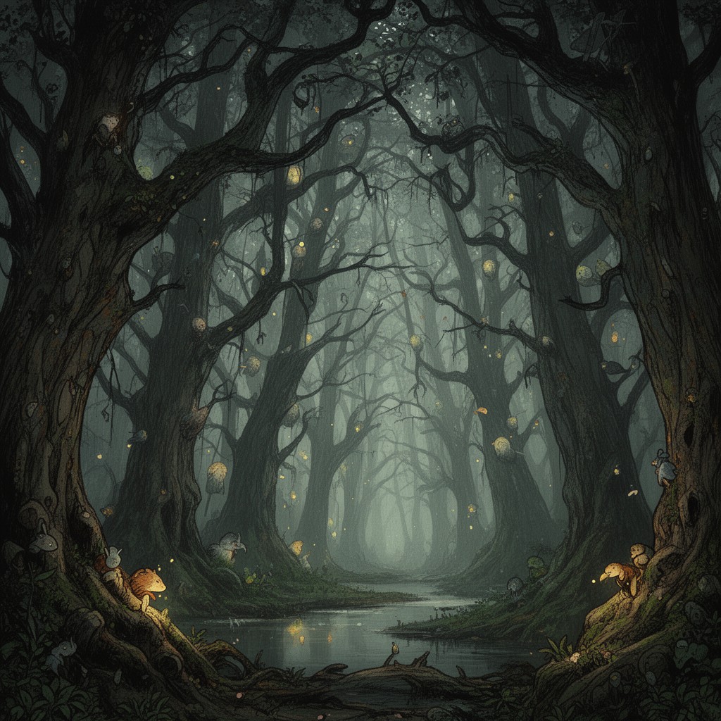 AI-generated illustration of The Wild Wood