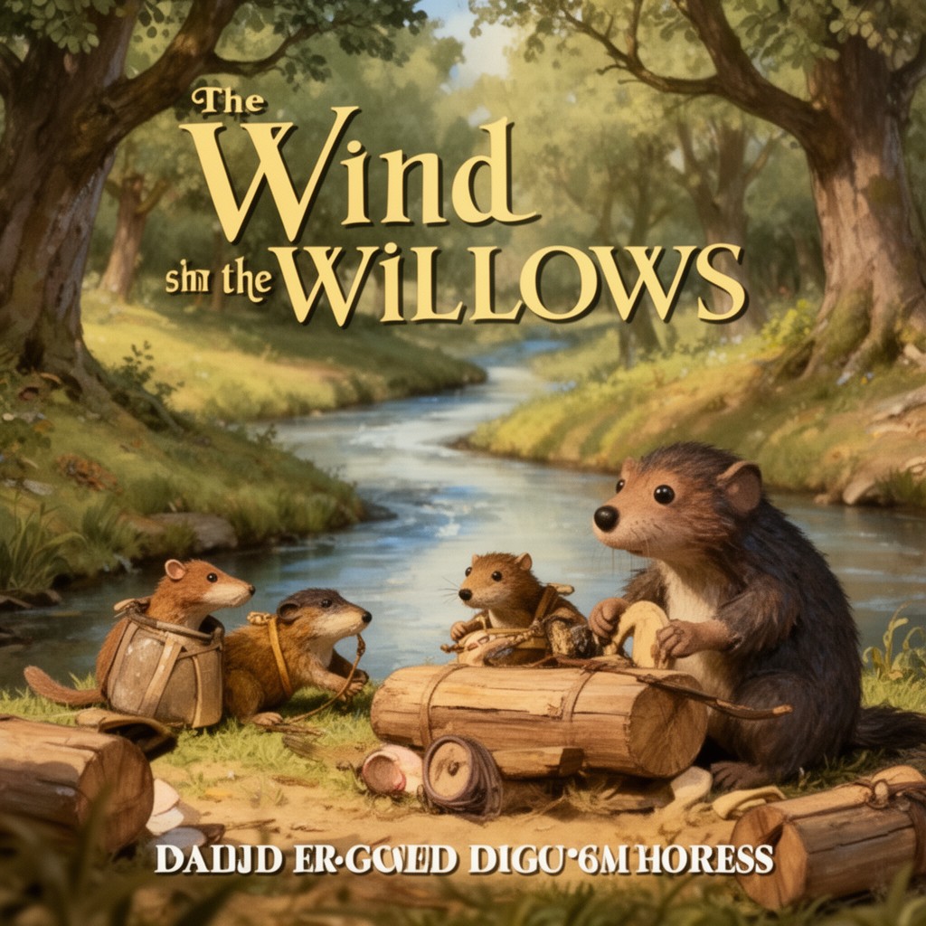 AI-generated illustration of The Wind in the Willows (1983 British stop-motion animated film)
