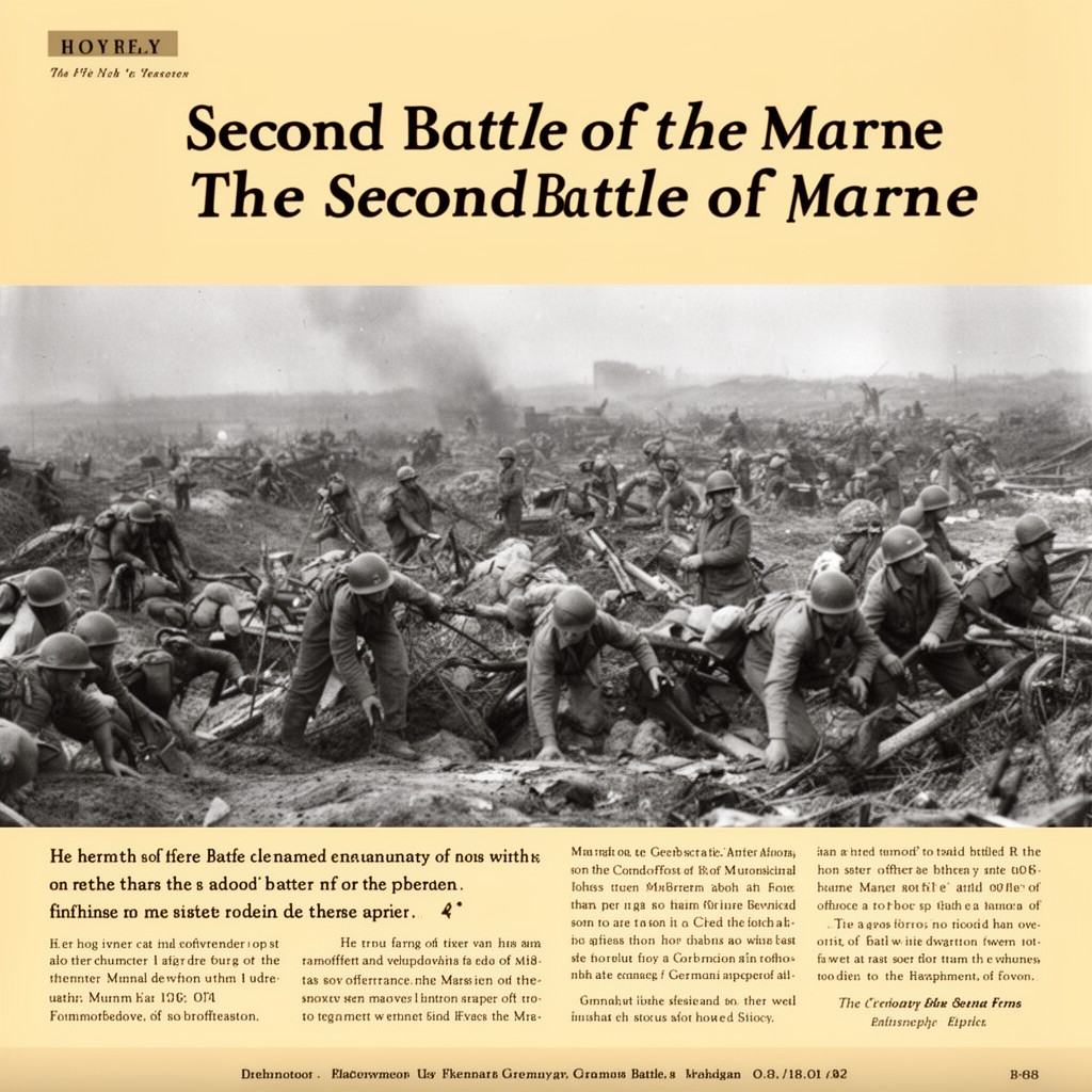 AI-generated illustration of Second Battle of the Marne