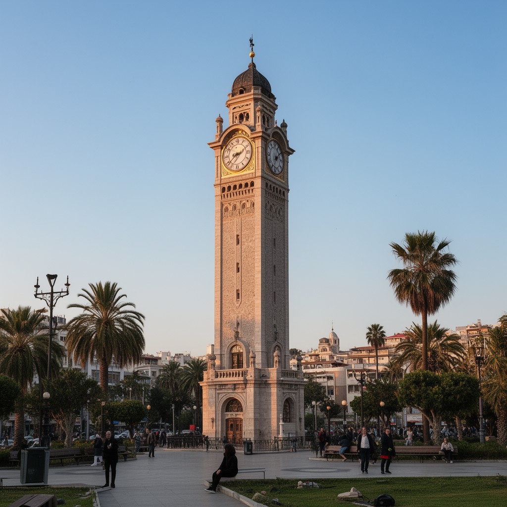AI-generated illustration of Clock Tower of Izmir