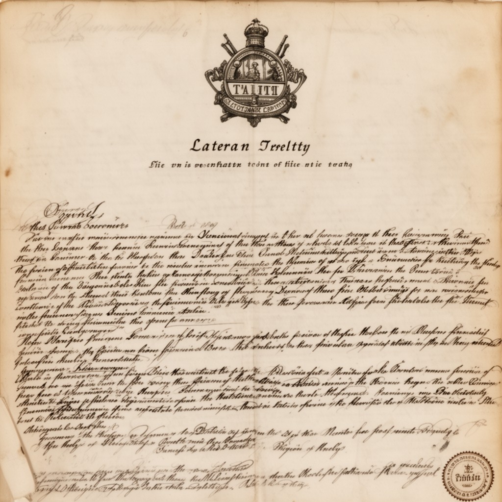 AI-generated illustration of Lateran Treaty