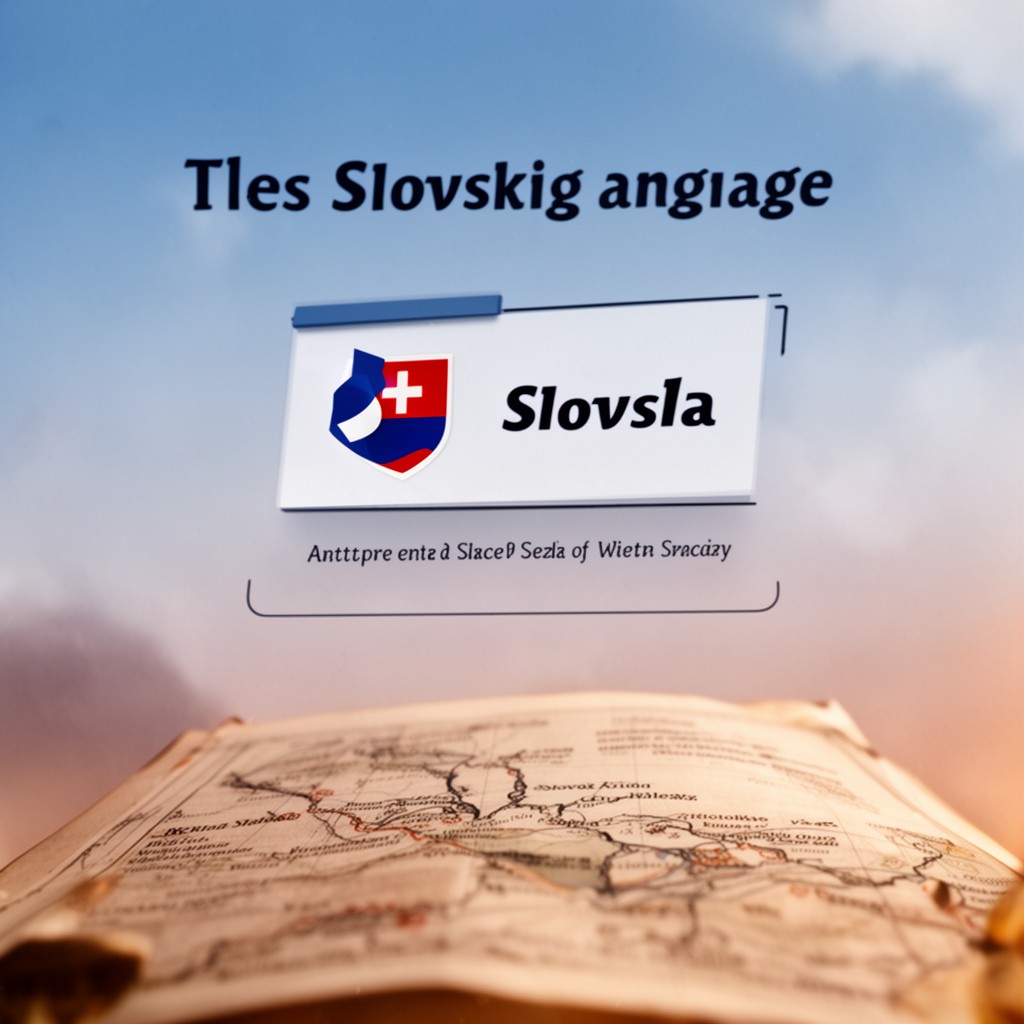 AI-generated illustration of Slovak language