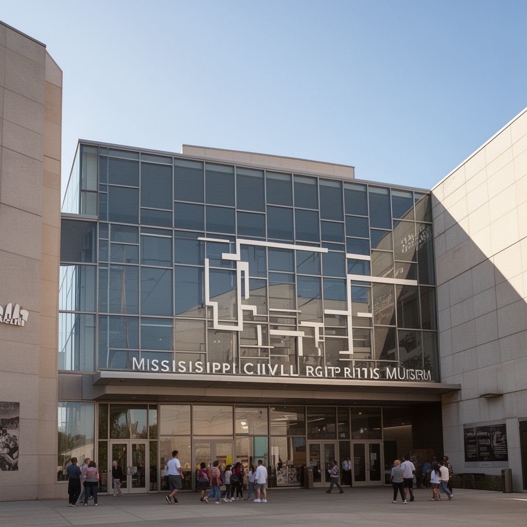 AI-generated illustration of Mississippi Civil Rights Museum