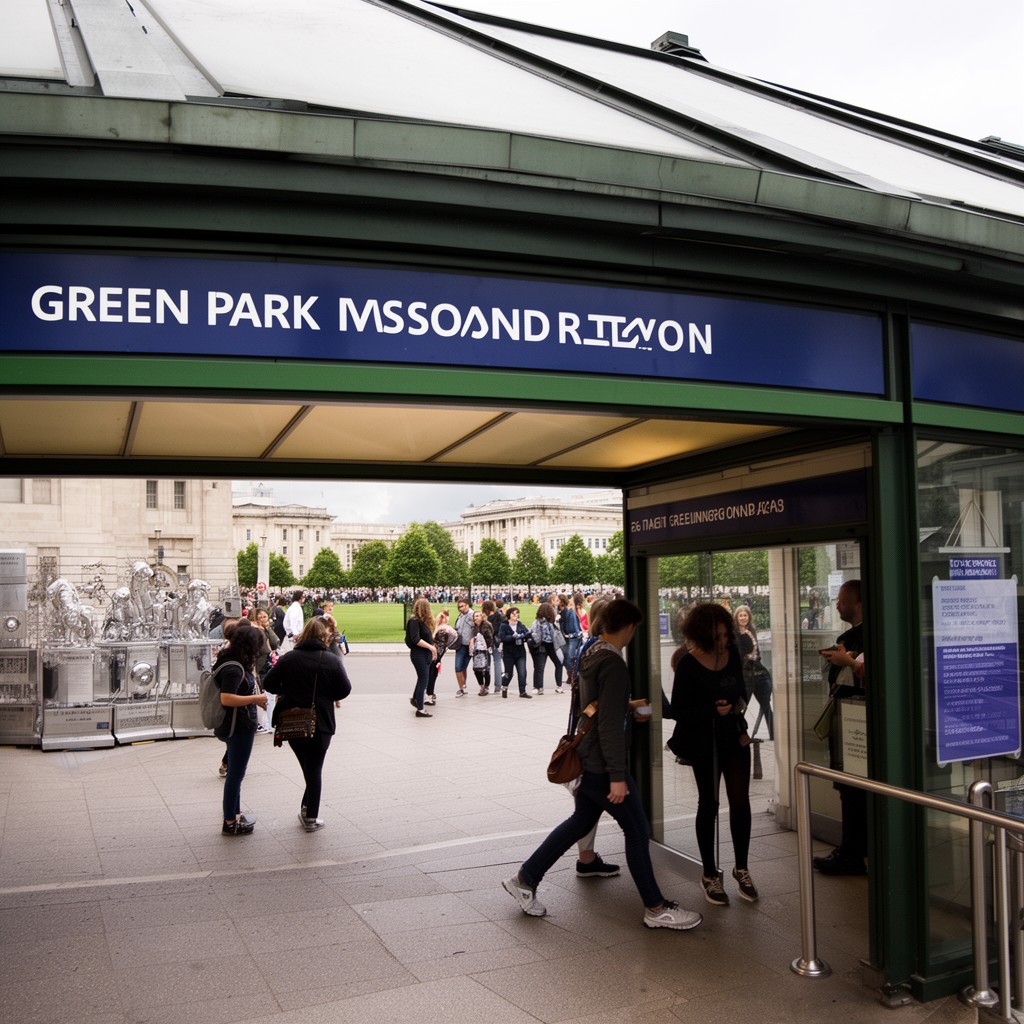 AI-generated illustration of Green Park Underground station