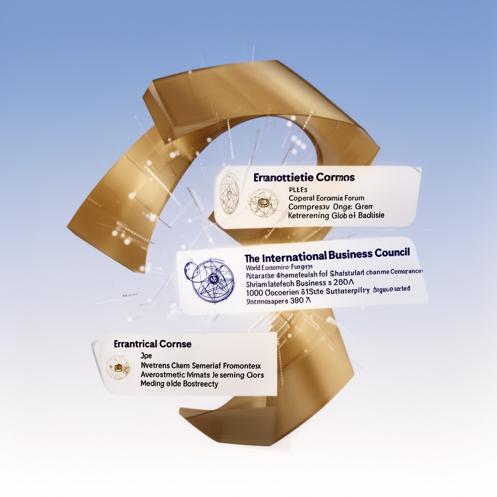 AI-generated illustration of International Business Council of the World Economic Forum