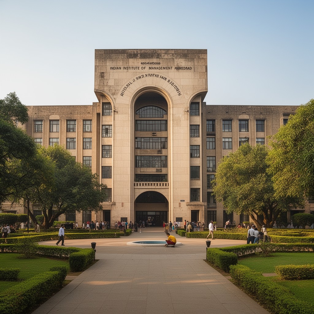 AI-generated illustration of Indian Institute of Management Ahmedabad