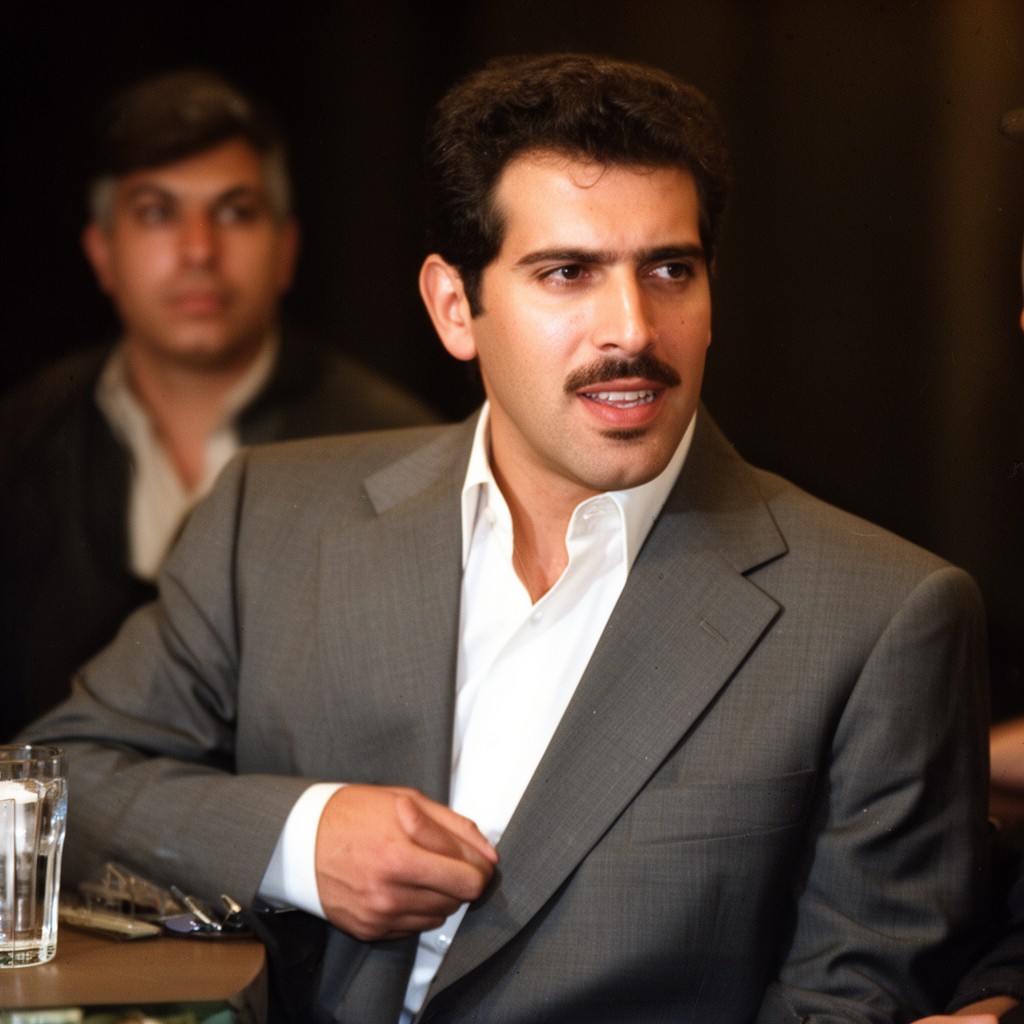 AI-generated illustration of Uday Hussein