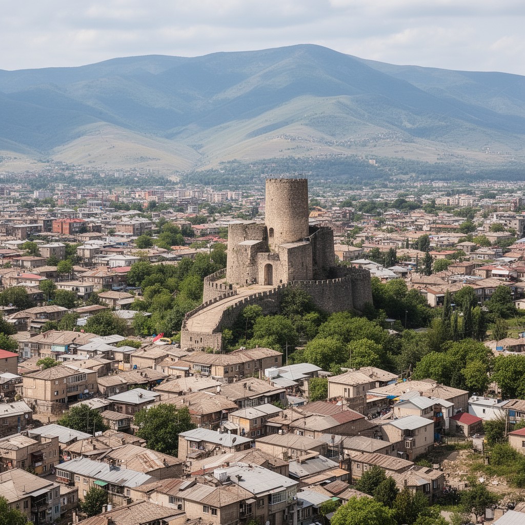 AI-generated illustration of city of Gori