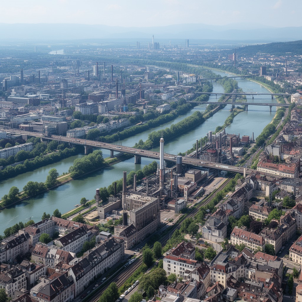 AI-generated illustration of Upper Rhine metropolitan region