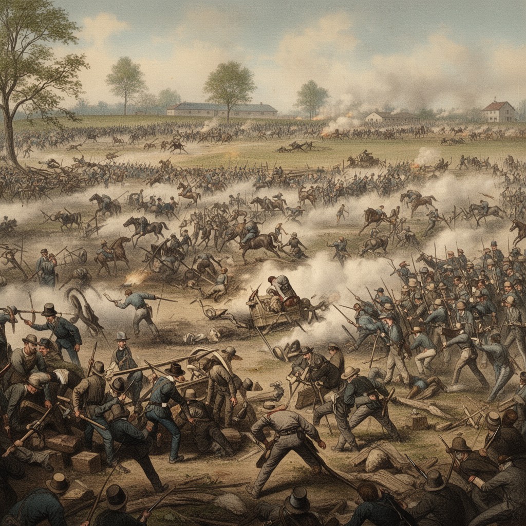 AI-generated illustration of Second Battle of Bull Run