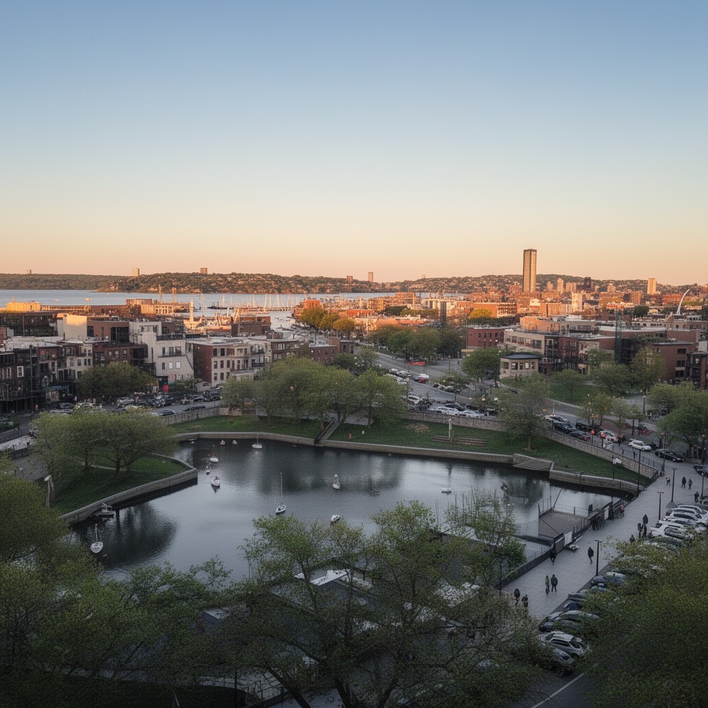 AI-generated illustration of Savin Hill Cove