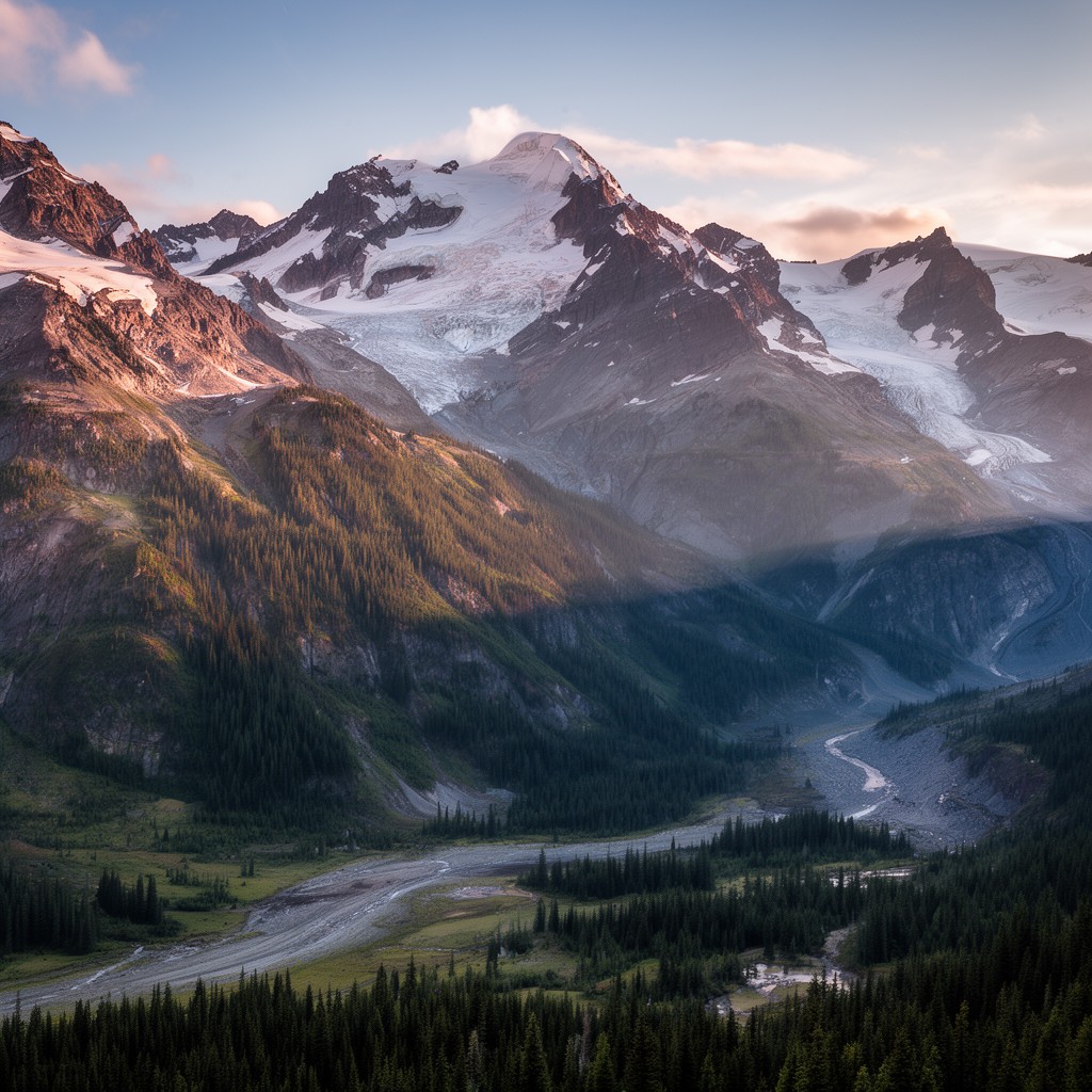 AI-generated illustration of North Cascades National Park