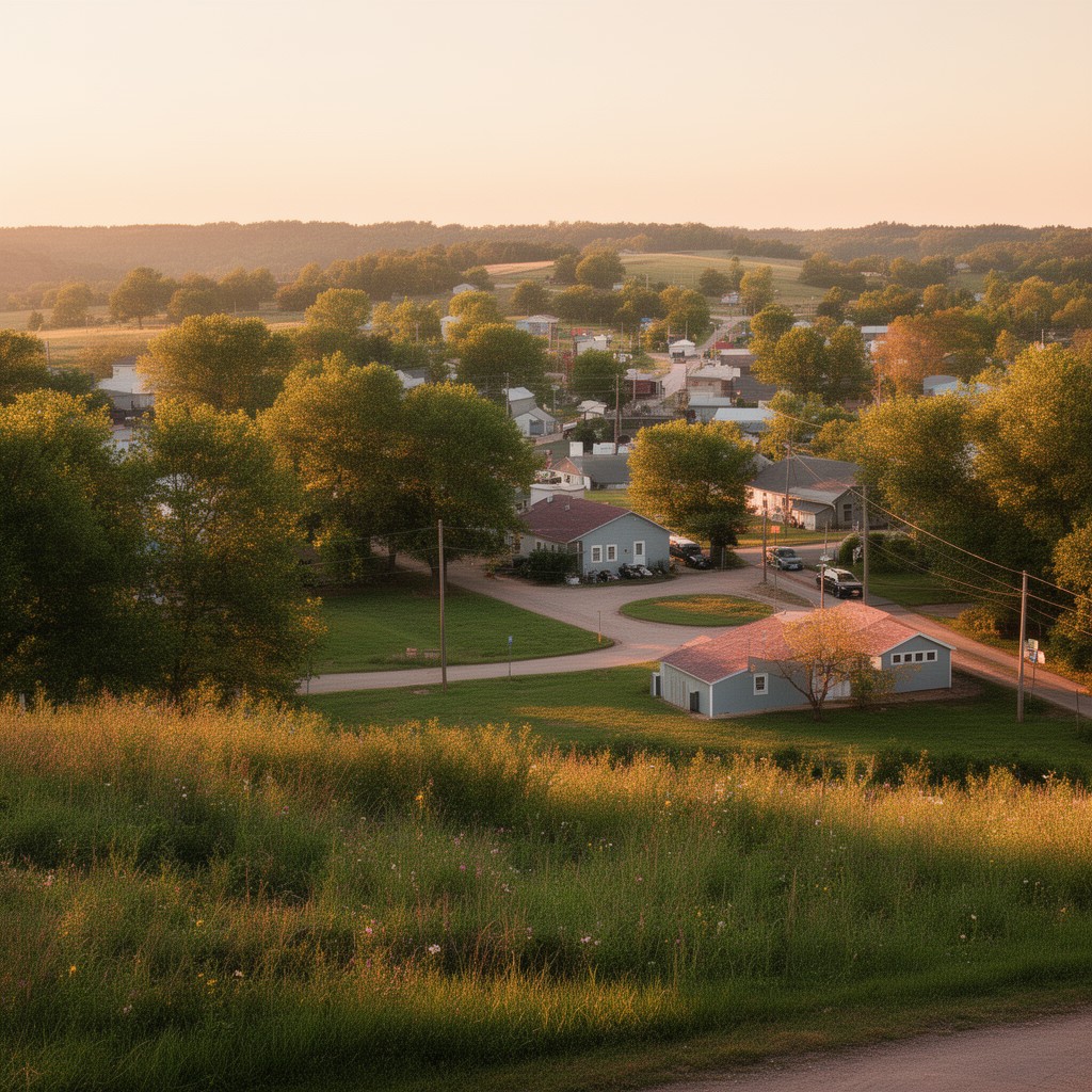 AI-generated illustration of Lime Springs, Iowa