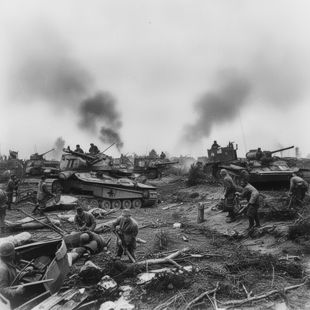 AI-generated illustration of Baltic offensive (1944)